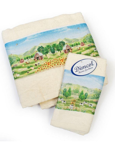Dimcol Farm 341 Σετ Βρεφικές Πετσέτες 2τμχ 400gr/m²