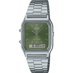 Casio Ανδρικό Ρολόι Χρονογράφος με Ασημί Μεταλλικό Μπρασελέ AQ-230A-3AMQYES