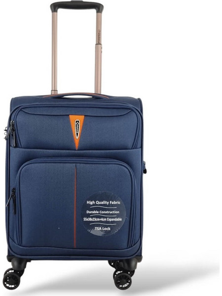 Diplomat Venice ZC6101 Βαλίτσα Καμπίνας 55x38x23cm με 4 Ρόδες Μπλε