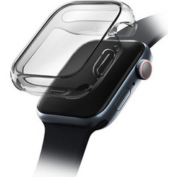 Uniq Garde Θήκη Σιλικόνης με Προστασία Οθόνης για Apple Watch 7 / 8 / 9 45mm Γκρι