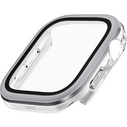 Uniq Voute Πλαστική Θήκη Tempered Glass για Apple Watch 10 42mm Ασημί