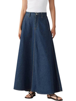 Levi's Μακριά Φούστα Τζιν Ψηλόμεση A-Γραμμή Navy Μπλε 001T4-0001