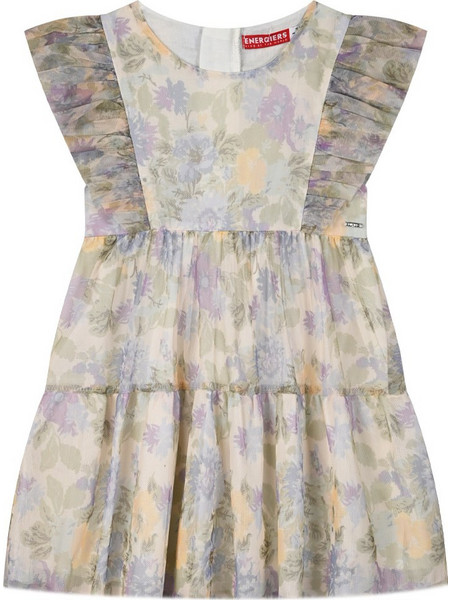 Energiers Παιδικό Φόρεμα Floral Μπεζ Λιλά 15-225306-7