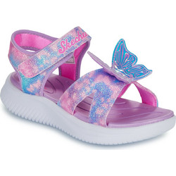 Skechers Παιδικά Πέδιλα για Κορίτσι με Φωτάκια Μωβ Φούξια 303109L-LVMT