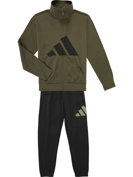 Adidas Παιδικό Σετ Φόρμας Χακί Μαύρο JC9714