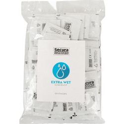Secura Extra Wet Προφυλακτικά με Επιβραδυντικό & Λιπαντικό 100τμχ