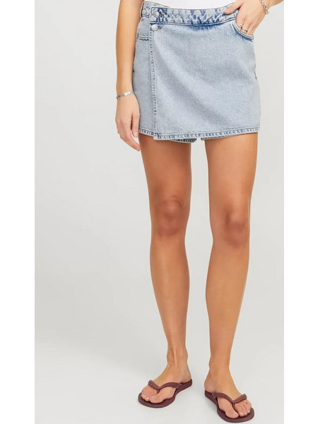 Jack & Jones Μίνι Φούστα Τζιν Ψηλόμεση Σορτς Γαλάζια 12269114