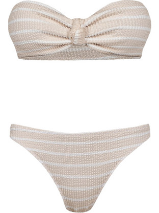 Rock Club Bikini Set Strapless Μπεζ BP-5008