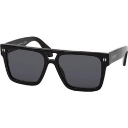 Off White OERI133 Ανδρικά Γυαλιά Ηλίου Τετράγωνα Κοκάλινα Μαύρα με Μαύρο Φακό