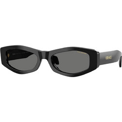 Versace VE4487 GB181 Γυναικεία Γυαλιά Ηλίου Πολυγωνικά Κοκάλινα Μαύρα με Μαύρο Φακό