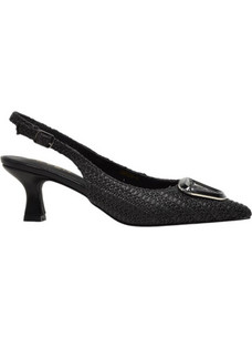 Seven 295-39W Γόβες Slingback με Λεπτό Χαμηλό Τακούνι Μαύρες U439W295366G