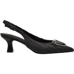 Seven 295-39W Γόβες Slingback με Λεπτό Χαμηλό Τακούνι Μαύρες U439W295366G