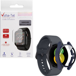 Volte-Tel Πλαστική Θήκη Tempered Glass για Samsung Galaxy Watch 5 44mm Μπλε