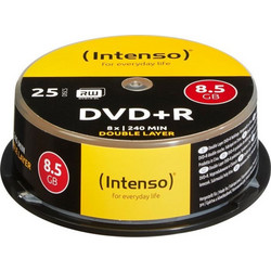 Intenso 4311144 Εγγράψιμα DVD+R 8x Dual Layer 8.5GB Cake Box 25τμχ