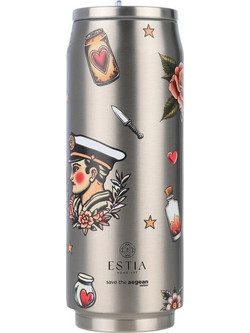 Estia Travel Cup Save The Aegean Old School Ink 500ml