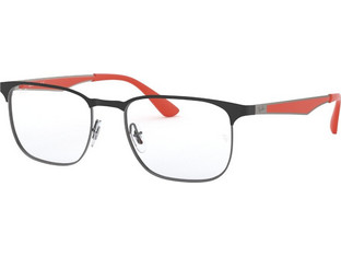 Ray-Ban RB6363 3020 Ανδρικός Σκελετός Γυαλιών Οράσεως Μεταλλικός Μαύρος Κόκκινος