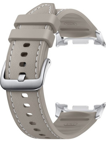 Samsung Hybrid Λουράκι Σιλικόνης / Δερμάτινο Taupe (Samsung Galaxy Watch 8 / Watch 8 Classic)
