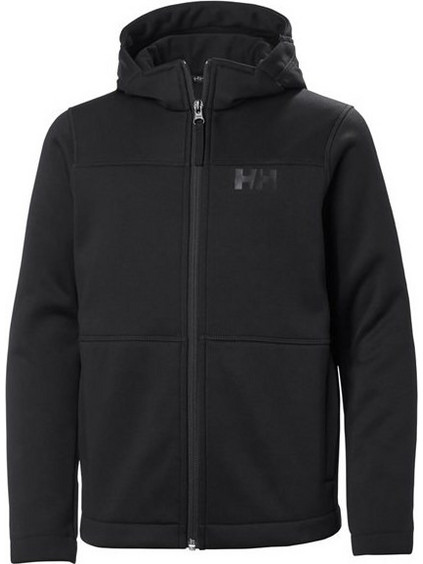 Helly Παιδική Ζακέτα Fleece με Κουκούλα και Φερμουάρ Μαύρη 41771-990