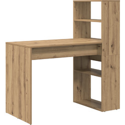 vidaXL Γραφείο Ξύλινο με Βιβλιοθήκη 113x54x120cm 869281