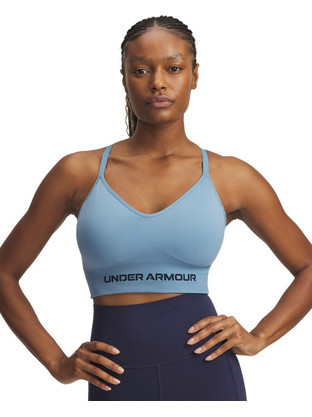 Under Armour Vanish Seamless Αθλητικό Μπουστάκι με Χαμηλή Στήριξη & Αφαιρούμενη Ενίσχυση Γαλάζιο 1384417-418