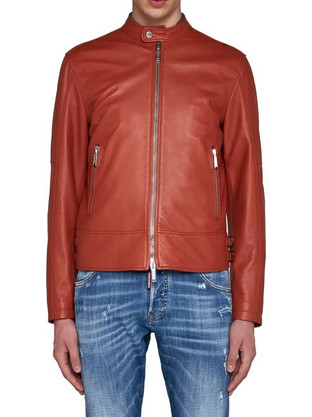 Dsquared2 Ανδρικό Μπουφάν Χειμωνιάτικο Δερμάτινο Rusted S74AM1328SY149124K