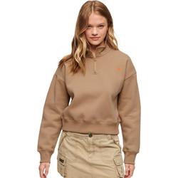 Superdry Henley Γυναικείο Αθλητικό Φούτερ Καφέ W2011871A-9ZN