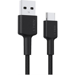 Aukey CB-CD30 Braided USB-A to USB-C 0.9m Black 608119201181
