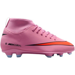 Nike Jr. Mercurial Superfly 10 Club FG/MG FQ8318-600 Παιδικά Ποδοσφαιρικά Παπούτσια με Τάπες και Καλτσάκι Ροζ