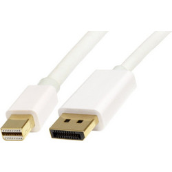 StarTech Καλώδιο Mini DisplayPort 1.2 to DisplayPort Male 2m White MDP2DPMM2MW