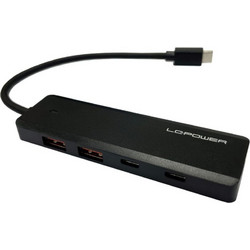 LC-Power LC-HUB-U3-4-C USB Hub 3.0 USB-C με 4 Θύρες USB-A / USB-C & Εξωτερική Παροχή Ρεύματος