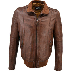 Leather 100 Ανδρικό Μπουφάν Χειμωνιάτικο Δερμάτινο Καφέ 14-M-GREGORY