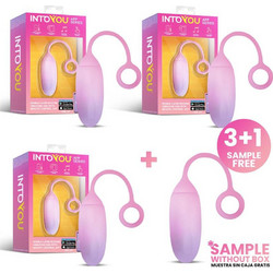 IntoYou Double Layer Vibrating Egg Δονητής Egg για Ζευγάρια με App Control Ροζ Μπλε 4pcs