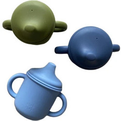 NokNok Ποτηράκι Σιλικόνης με Λαβές Navy Blue 150ml