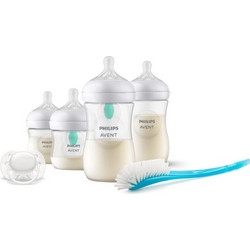Philips Avent Natural Response Σετ Πλαστικά Μπιμπερό με Θηλή Σιλικόνης κατά των Κολικών 0-6m Transparent 2x125 ml + 2x260 ml SCD657/11