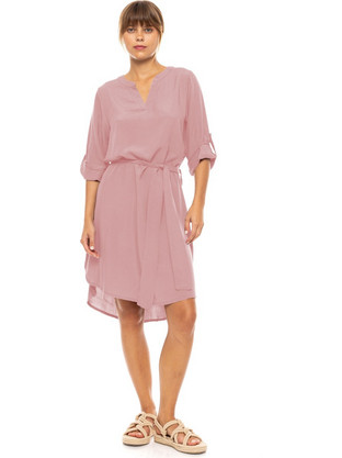 Pink Label Mini Καλοκαιρινό Καθημερινό Φόρεμα Μεταξωτό Ροζ BN-292-593438