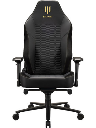 Subsonic Apollon Classic - Gold Top Καρέκλα Gaming Δερματίνης με Ρυθμιζόμενα Μπράτσα Μαύρη SA5647-2