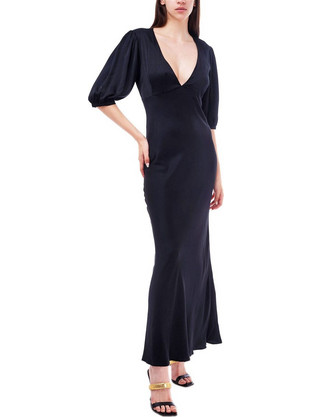 Wildwood Cecilie Midi Φόρεμα για Γάμο / Βάπτιση Μαύρο WWD23S065
