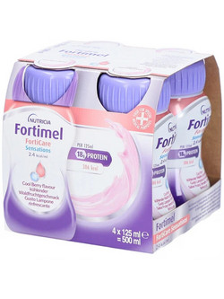 Nutricia Fortimel Forticare Sensations Βατόμουρο Πρωτεΐνη 4x125ml