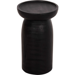 HomeMarkt Loki Βοηθητικό Τραπεζάκι Σαλονιού Μασίφ Ξύλο με Ξύλινη Βάση Φ30xΥ50cm HM9899.12