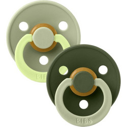 BIBS Colour Fusion Πιπίλες Καουτσούκ 6m+ Sage Hunter Green 2τμχ