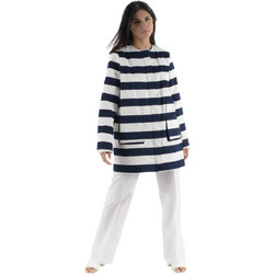 Mexx Γυναικεία Καπαρντίνα Υφασμάτινη Λευκή Navy Μπλε N1BSO038