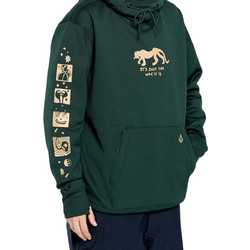 Volcom Riding Hydro Γυναικείο Φούτερ Oversized με Κουκούλα & Τσέπες Κυπαρισσί H4152503-SCB