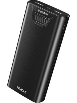 WK WP-121 Power Bank 20000mAh 12W με 2 Θύρες USB-A Black