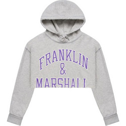 Franklin & Marshall Γυναικείο Φούτερ με Κουκούλα Γκρι JW5003.000.2000P01