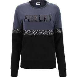 Freddy Γυναικείο Αθλητικό Φούτερ Μαύρο Ανθρακί F0WCLS4-G17N