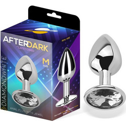 LateToBed Afterdark Πρωκτική Σφήνα Diamond Plug 8.2cm Λευκή AD-287