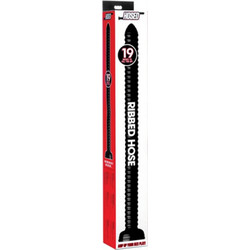 XR Brands Hosed Ribbed Anal Snake Πρωκτικό Dildo 48cm Μαύρο
