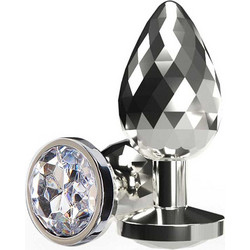 ToyJoy Disco Small Πρωκτική Σφήνα Diamond Plug 7.5cm Ασημί