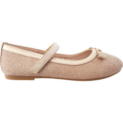 Zak Shoes Παιδικές Μπαλαρίνες Δερμάτινες Ανατομικές με Σκρατς Ροζ Χρυσές SD12163