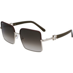 Salvatore Ferragamo SF302SL-704 Γυναικεία Γυαλιά Ηλίου Τετράγωνα Κοκάλινα Μαύρα με Μαύρο Φακό